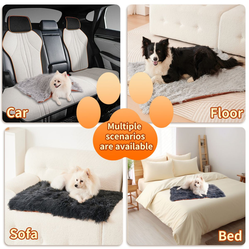Grey Pet Cushion Plush Warm Dog Blanket Four Seasons Available Cat Blanket Dog Dual Purpose Pet Cushion Sofa