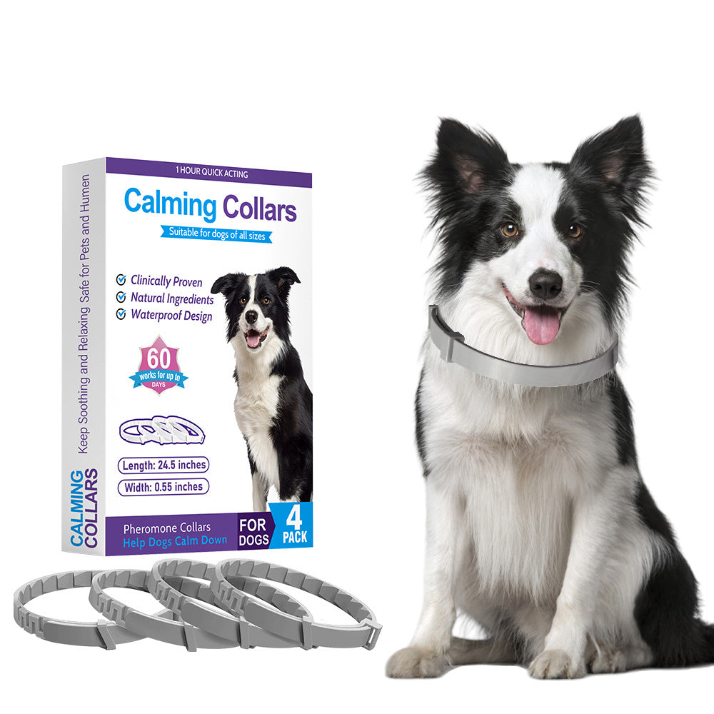 4 Color Box Package Dog Anxiety Relief Soothing Collars