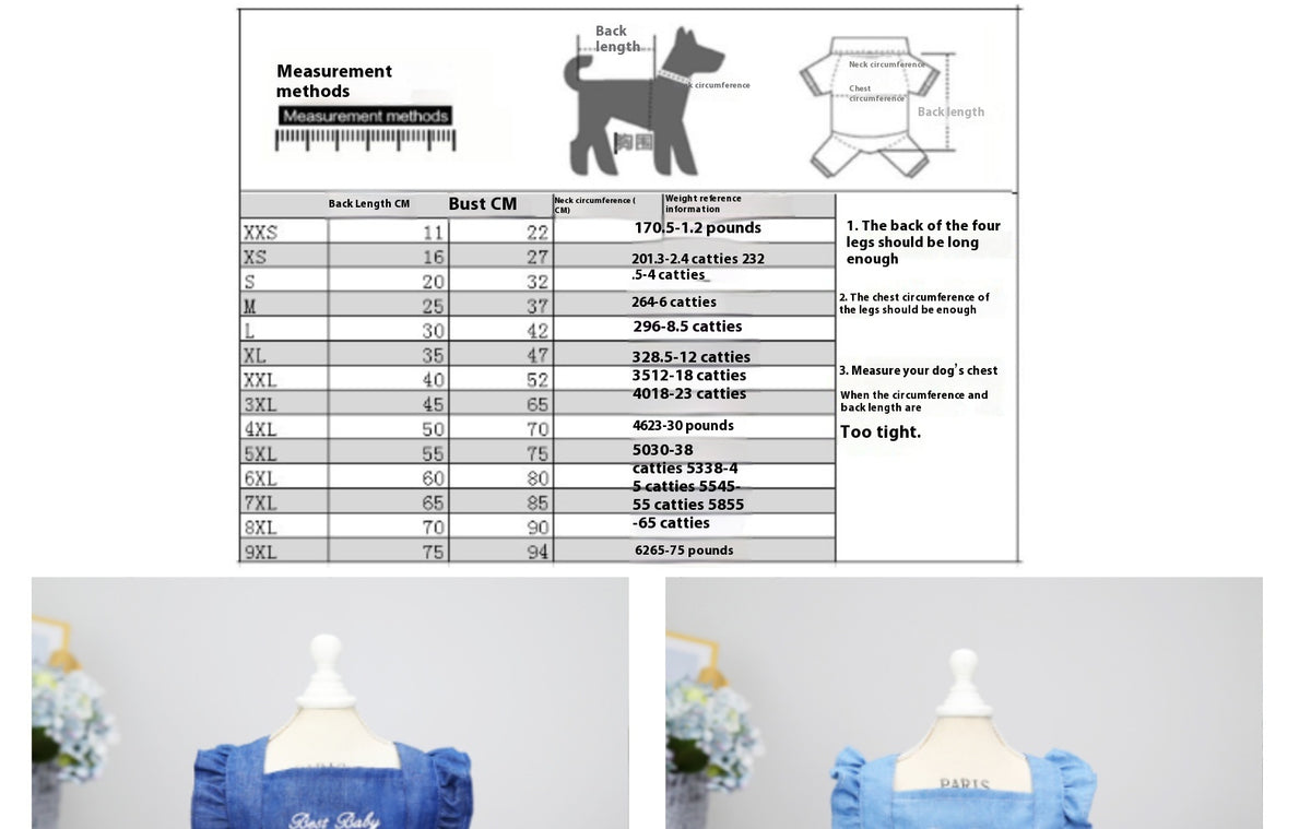 Puppy Clothes Spring And Summer Thin Letters Dress