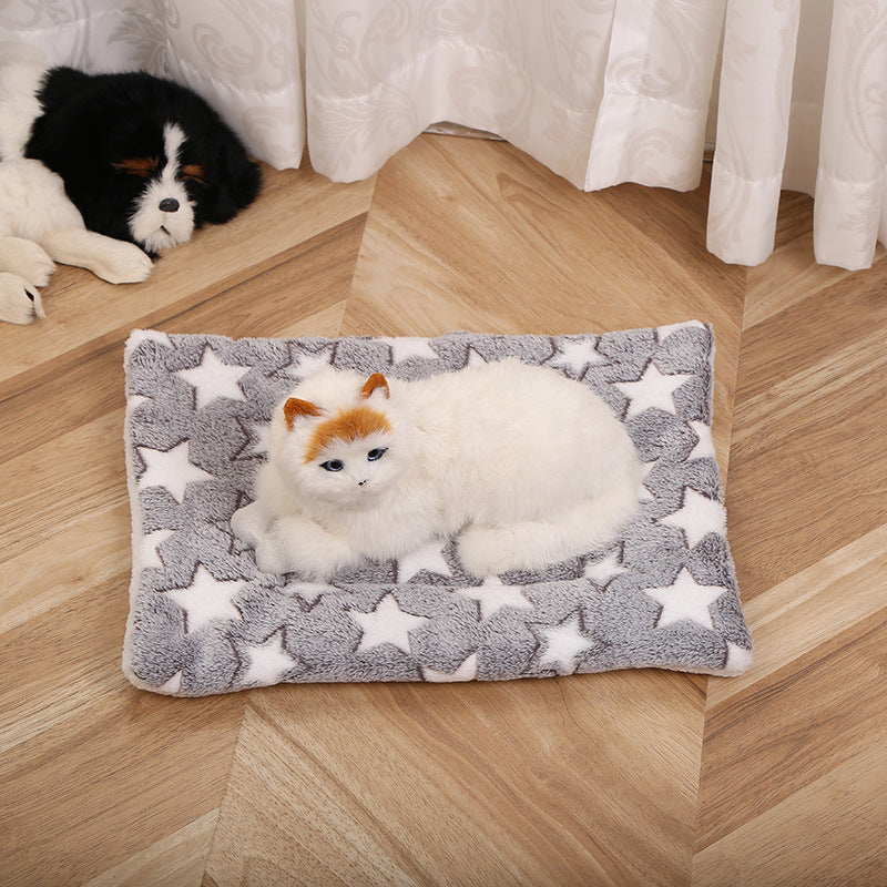 Pet Mat Warm Blanket Cartoon Double-sided Kennel