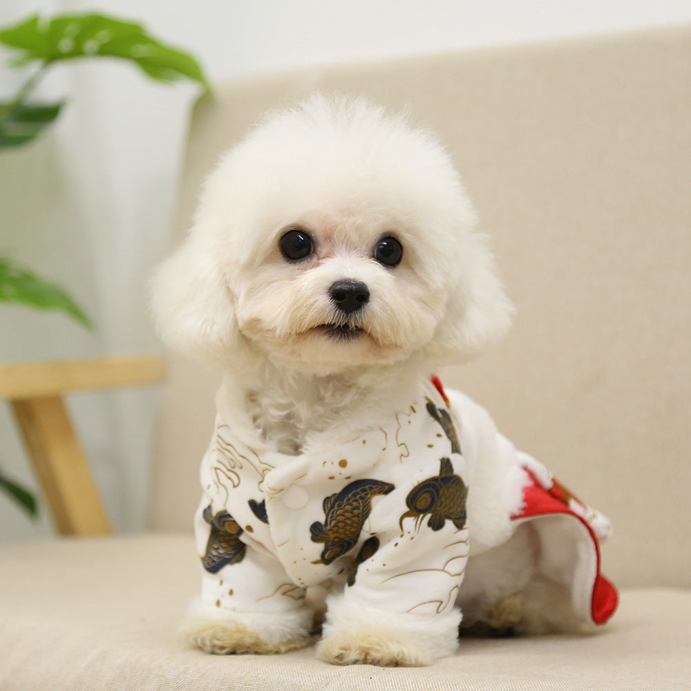 Cat New Year's Clothing Clothes Dog Skirt
