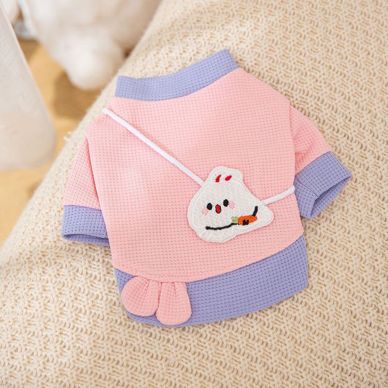 Pet Dog Hoodie Cartoon Lightweight Coat For Small Dogs Fashionable Pet Outfit
