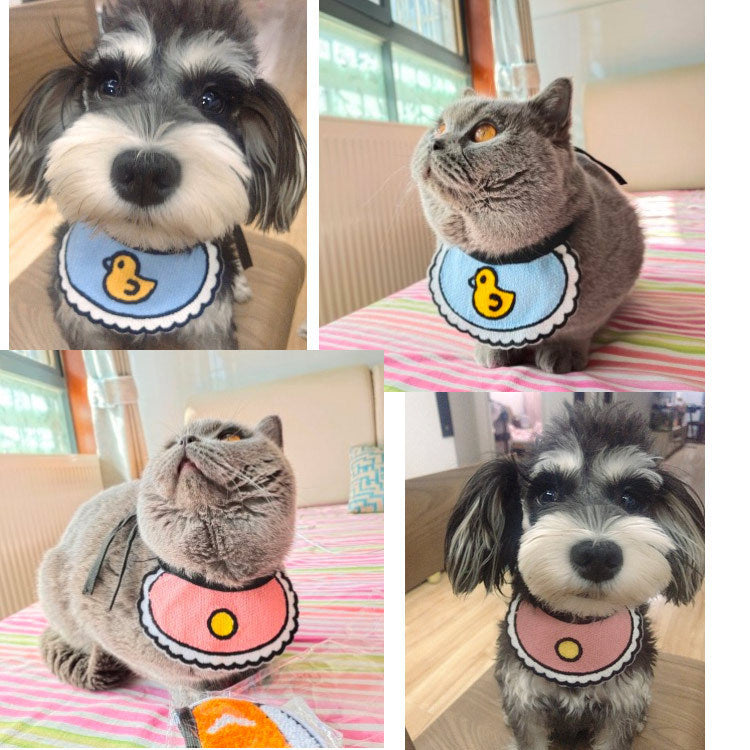 Korean Cute Pet Cat Saliva Bib Dog