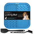 Licking Mat For Dogs & Cats With Suction Cups, 1 Pack Square Dog Slow Feeder Lick Pat For Anxiety Relief & Boredom, Dog Toys To Keep Them Busy, Pets