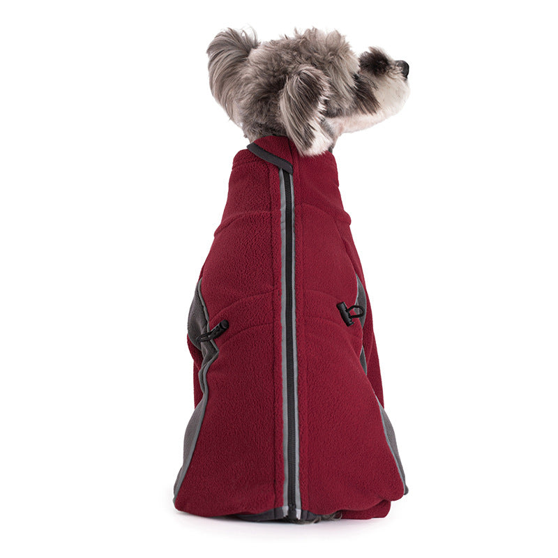 Pet Dog Clothing Warm Four-legged Cotton Coat