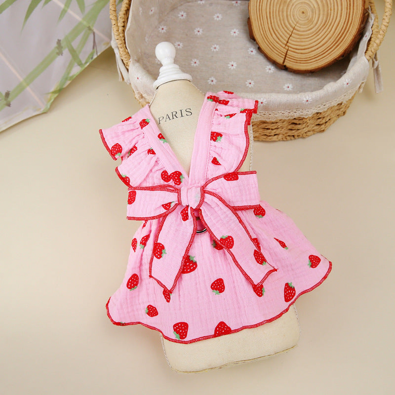 Dog Clothes Floral Princess Dress Spring And Summer