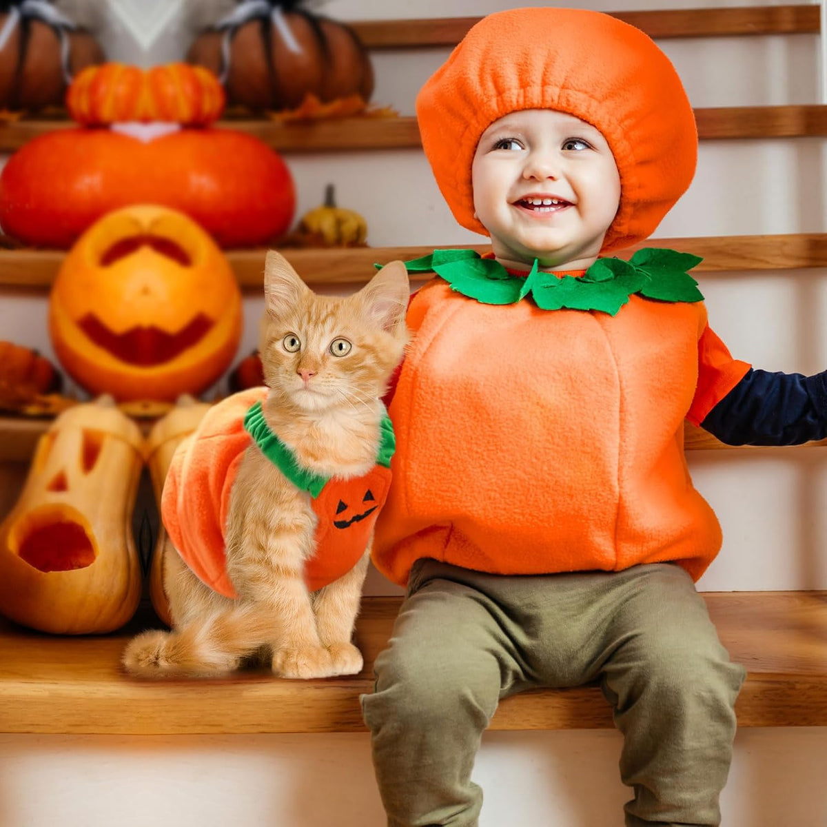 Funny Pumpkin Dog Halloween Costume Pet Dog Cat Thick Plush Pumpkin Decoration Shirt Clothes For Small Medium Dogs Cats Puppy Cute Halloween Party