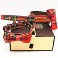 Red Plaid JK Series Bowknot Detachable Small Cat And Dog Universal Pet Collar