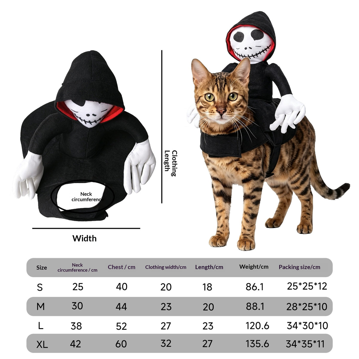 Pet Costume Cat Transformation Funny Holiday Dress-Up Outfit