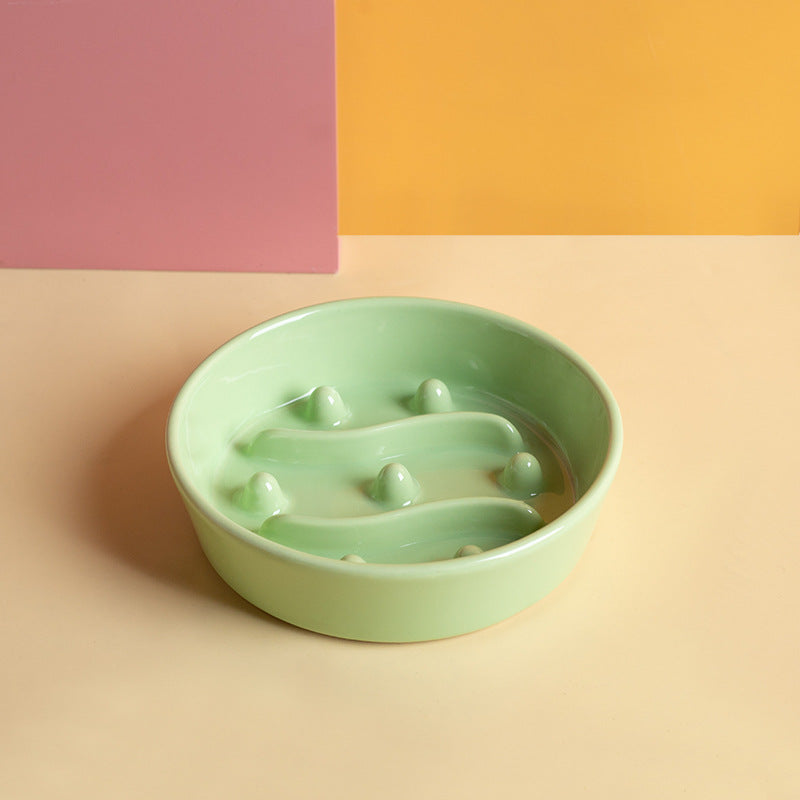 Ceramic Slow-feeding Anti-choking Pet Bowl