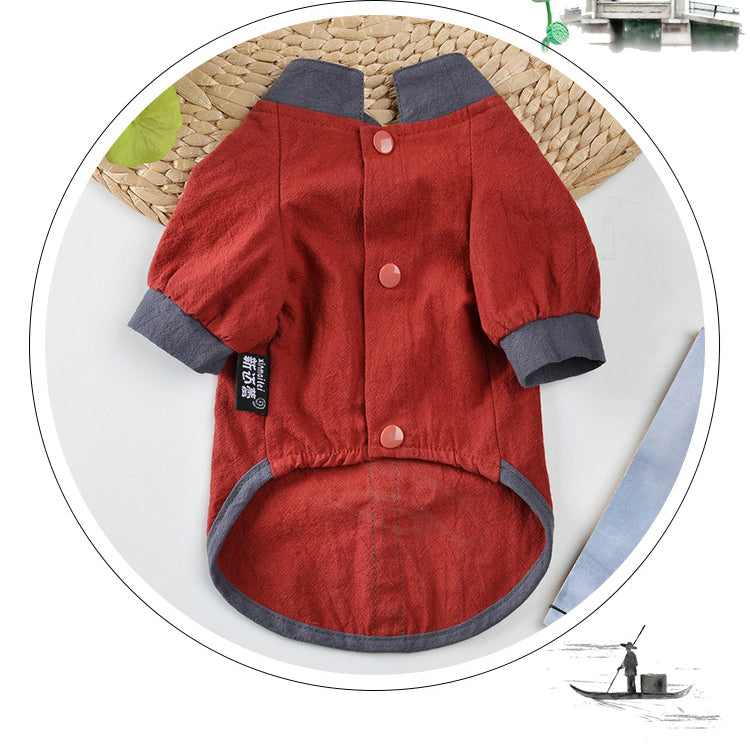Good Kung Fu Chinese Style Hanfu Pet Clothes