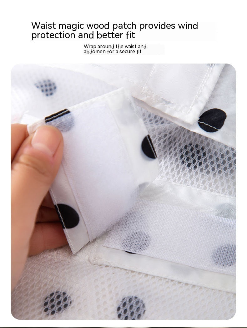 Summer Full Printed Polka Dot Bear Dog Poncho