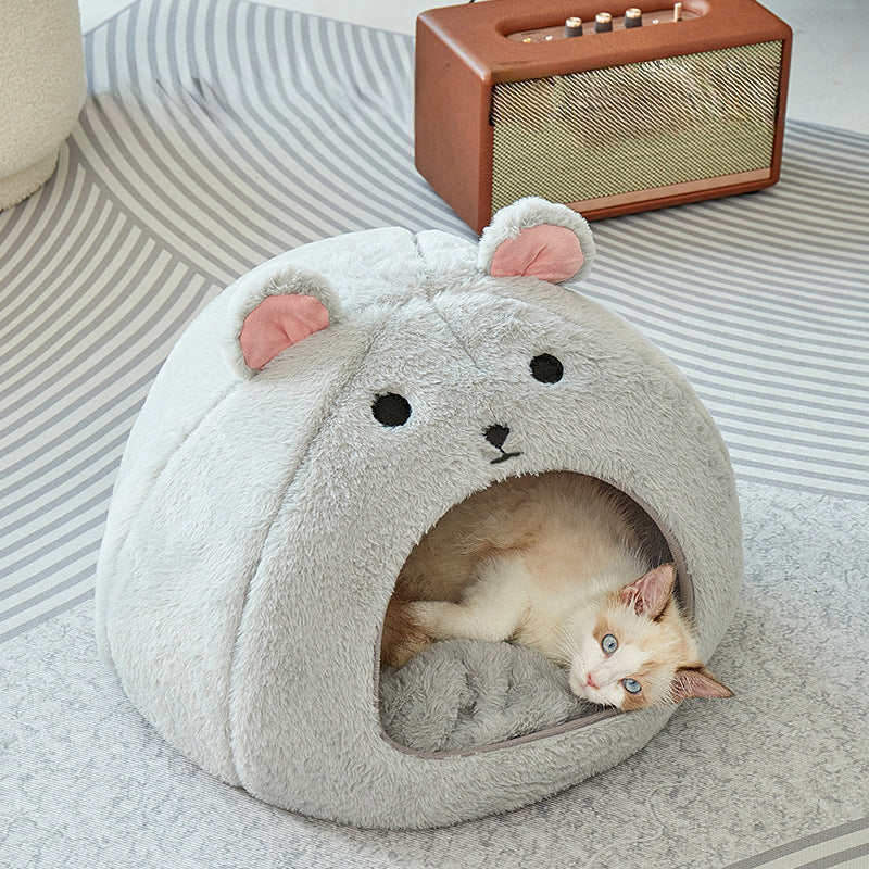 Funny Mouse And Cat Bedding Cartoon Soft Fluffy Comfortable Cat House Mat, Suitable For Small And Medium-sized Cats And Dogs Bedding Pet Supplies