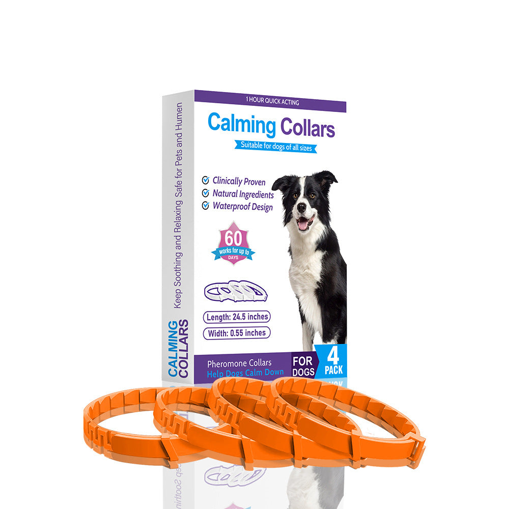 Set Of 4 Pheromone-Calming Collars For Cats And Dogs To Relieve Anxiety