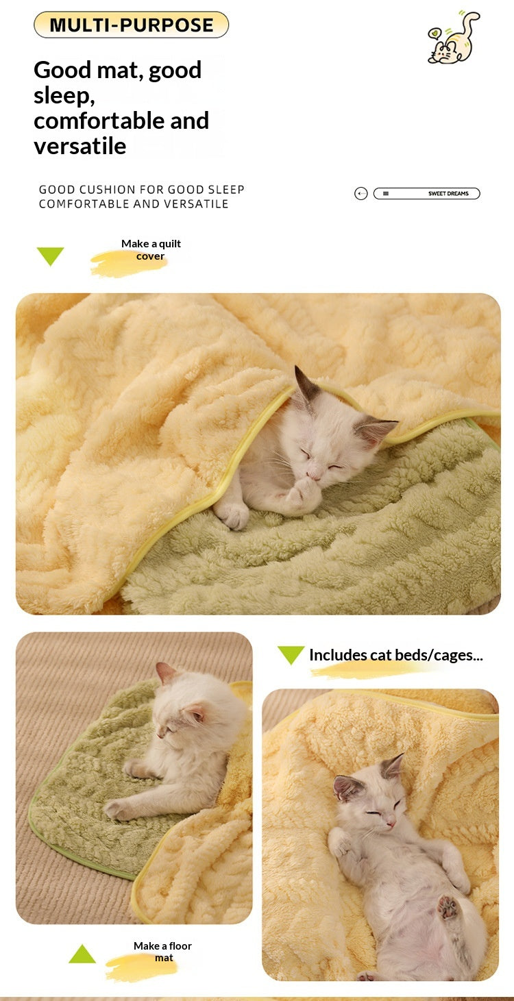 Thick Plush Waterproof Non-Slip Pet Pee Mat Cover For Cats & Dogs
