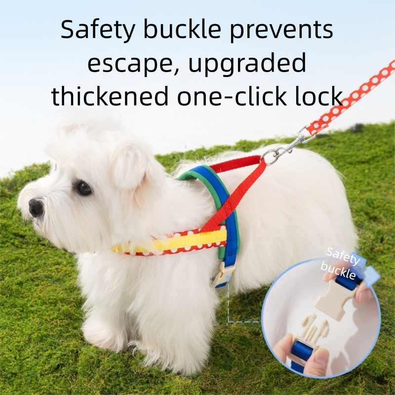 Saddle-type Chest And Back Dog Leash, Dog Walking Leash For Small And Medium-sized Dogs, Explosion-proof And Impact-resistant Pet Dog Leash
