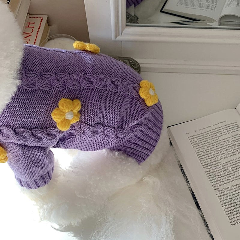 Flower Print Fashion Personality Dog Clothes