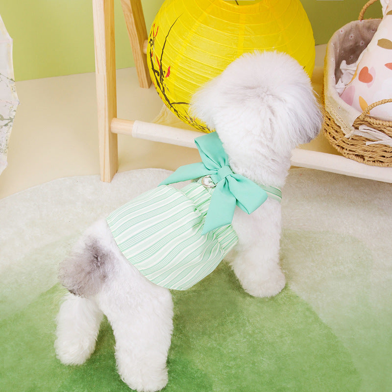 Pet Clothes Dog Chest And Back Traction Skirt