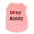Pet Puppy Clothes Vest Classic Look Love Dad Love Mom