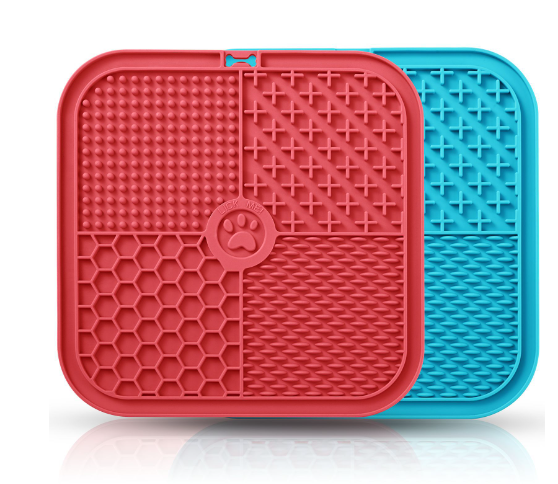 Silicone Pet Suction Cup Licking Pad Pet Placemat Silicone Licking Plate Pad