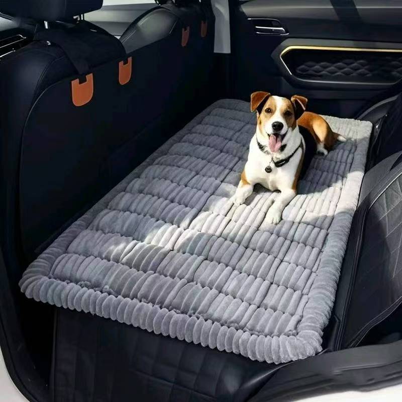 Dog Bed For Car Back Seat Non-Slip, Backseat Dog Bed Mat For Backseat Extenders, Pet Car Blanket Seat Cover For SUVs Trucks Sedans, Soft Machine