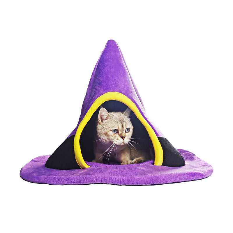 Halloween Witch Hat Cat Nest Cute Shape