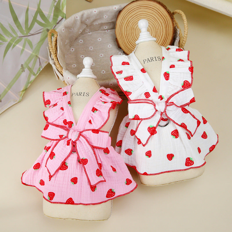 Dog Clothes Floral Princess Dress Spring And Summer