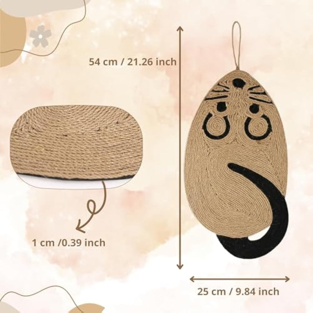 Cat Scratch Pad Made From Sisal Material Comfortable Cat Scratchers For Indoor Cats With Attractive Mouse Shape Cat Scratching Board As Furniture