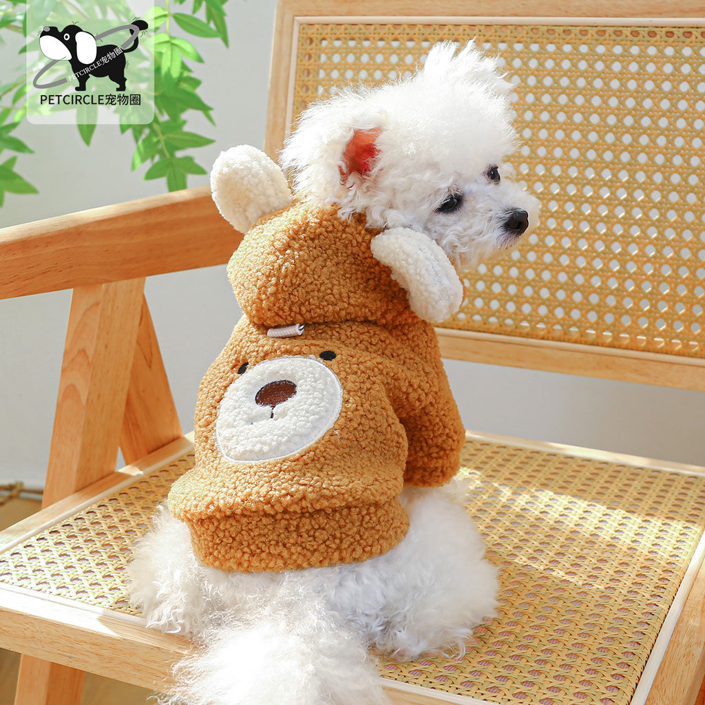 Lambswool Warm And Comfortable Round Bear Hoodie Pet