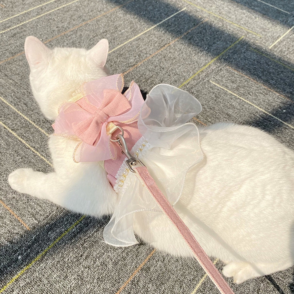 Dog Cat Vest-style Hand Holding Rope Anti Breaking Loose Going Out Cat Leash