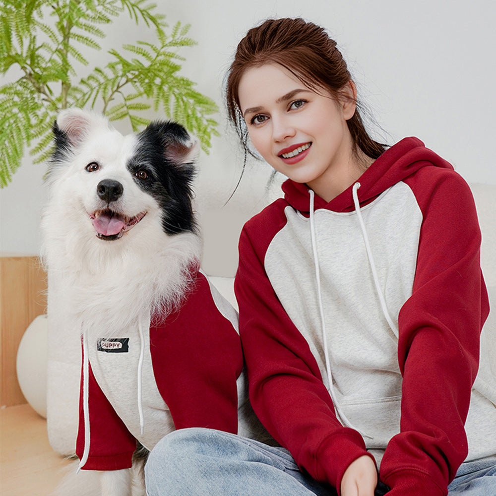 Pet Autumn And Winter Letter Printing Dog Brushed Hoody