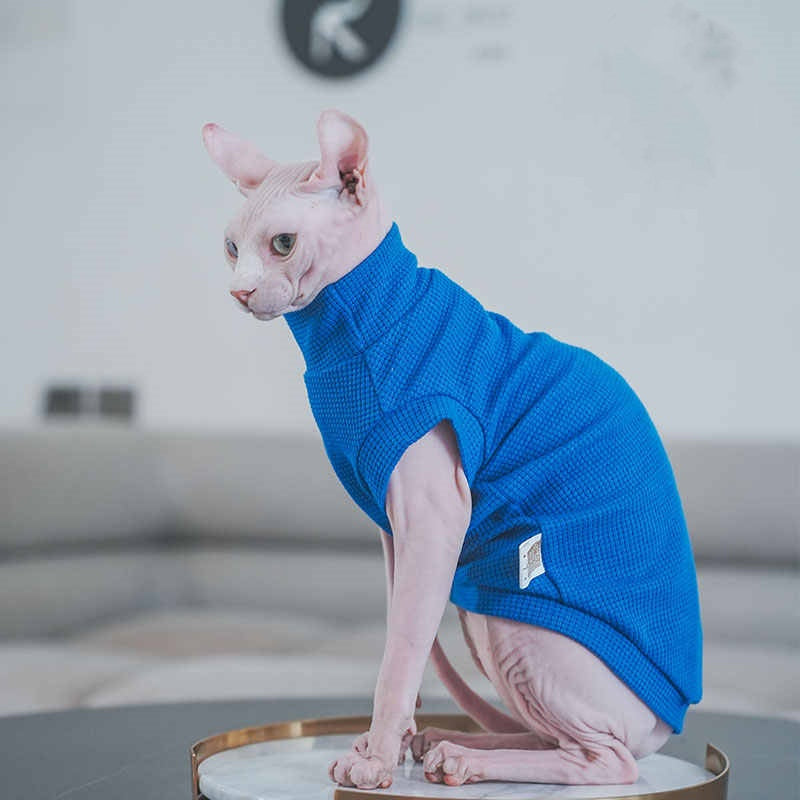 Spring Autumn And Winter Soft Solid-Colored Cat Clothes