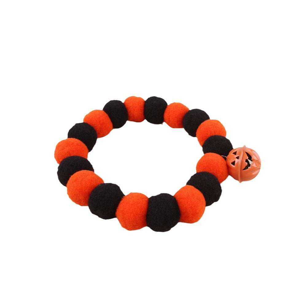 Funny Naughty Cat Collar Pet Trick Or Treat Pumpkin Collar