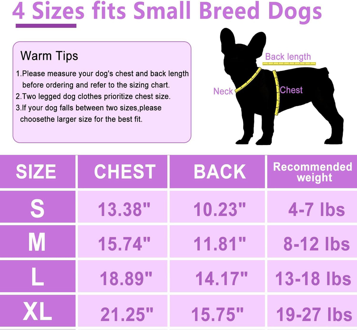 2 Pack Dog Sweater With Leash Ring, Warm Pet Sweater Thick Clothes Coat Fleece Dog Sweaters For Small Dogs Girl Boy Pullover Dog Jacket For Fall