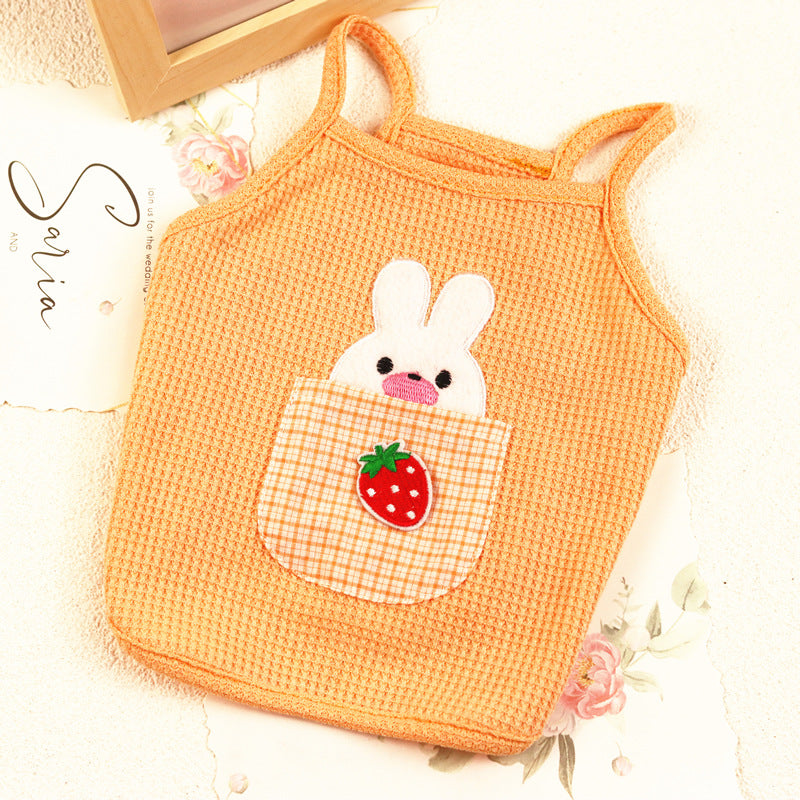 Dog Clothes Thin Clothing Embroidered Slip Top