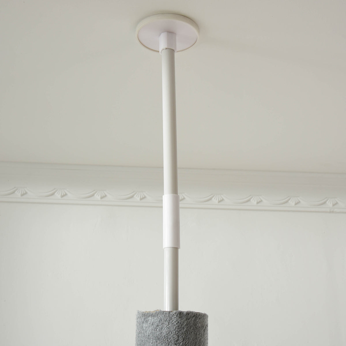 100" Cat Tree Height Adjustable Floor-to-Ceiling 4-Tier Kitty Climbing Activity Center Condo Cat Toy with Scratching Post Hanging Balls Play Rest Post