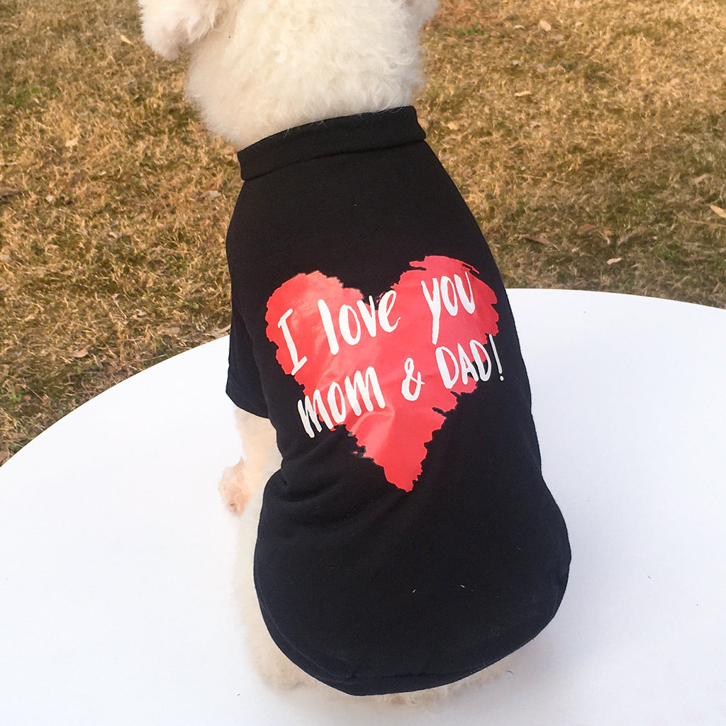 New Pet Clothes Dog Clothing Round Neck Printed Raglan Sleeve T-shirt