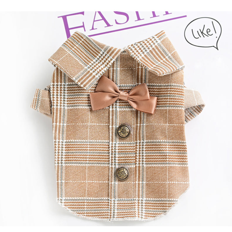 Pet Cat Teddy Bichon Small Dog Clothes Summer Spring And Autumn Thin Couple Suit Shirt