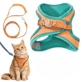 Cat Harness And Leash, Cat Harness Escape Proof, Soft Adjustable Cat Leash Breathable Comfortable Vest Easy To Wear, Easy Walk Leash For Small Medium