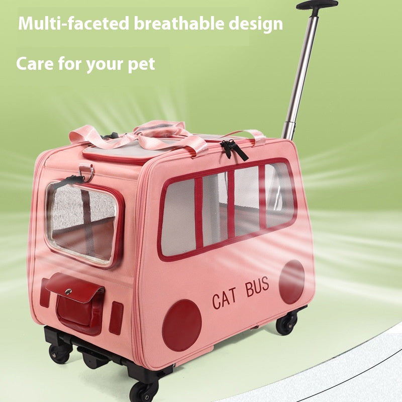 Pet Trolley Luggage Portable Foldable Can Hold Two Fat Cats