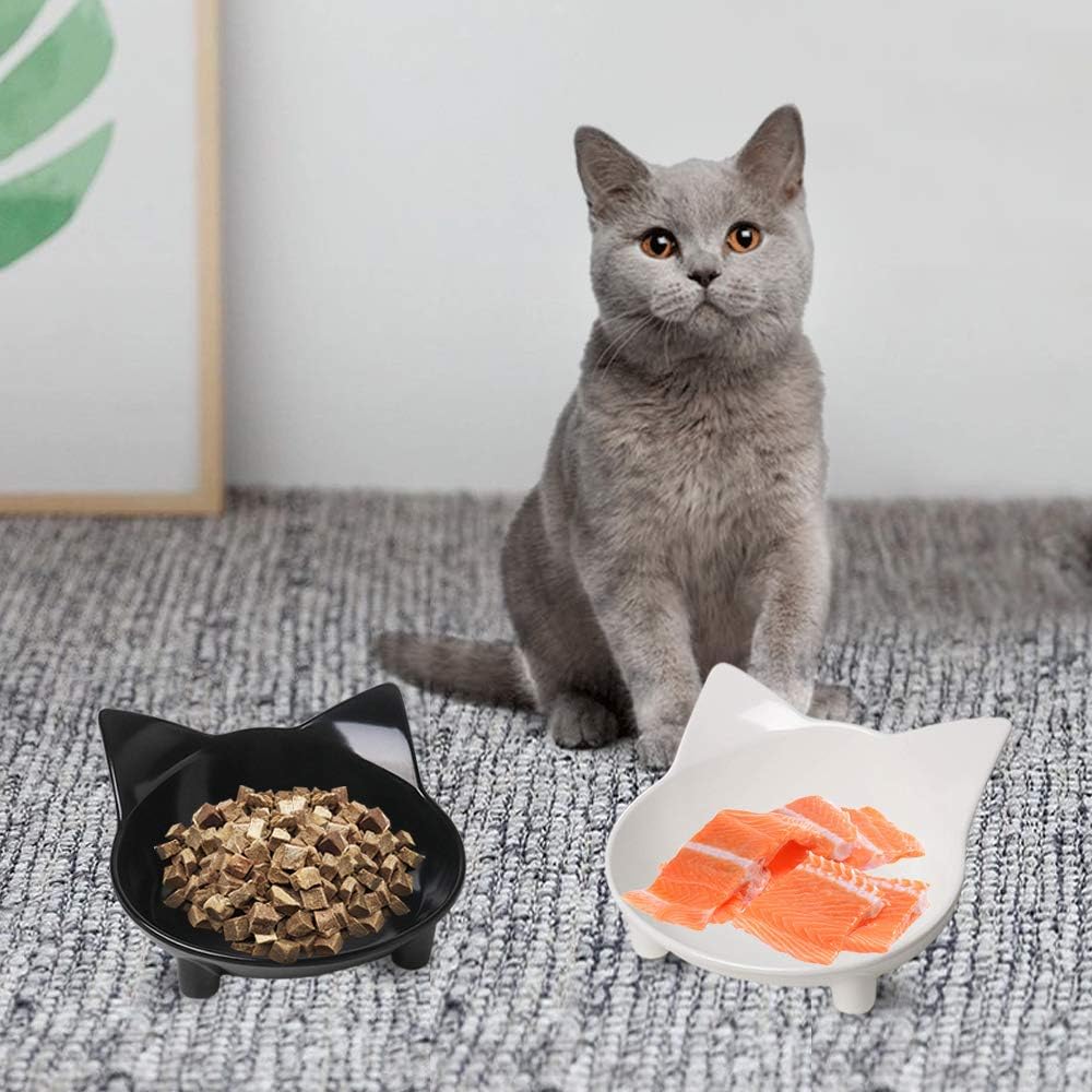 Cat Bowls Non Slip Cat Food Bowls Pet Bowl Shallow Cat Water Bowl To Stress Relief Of Whisker Fatigue Dog Bowl Cat Feeding Wide Bowls For Puppy Cats