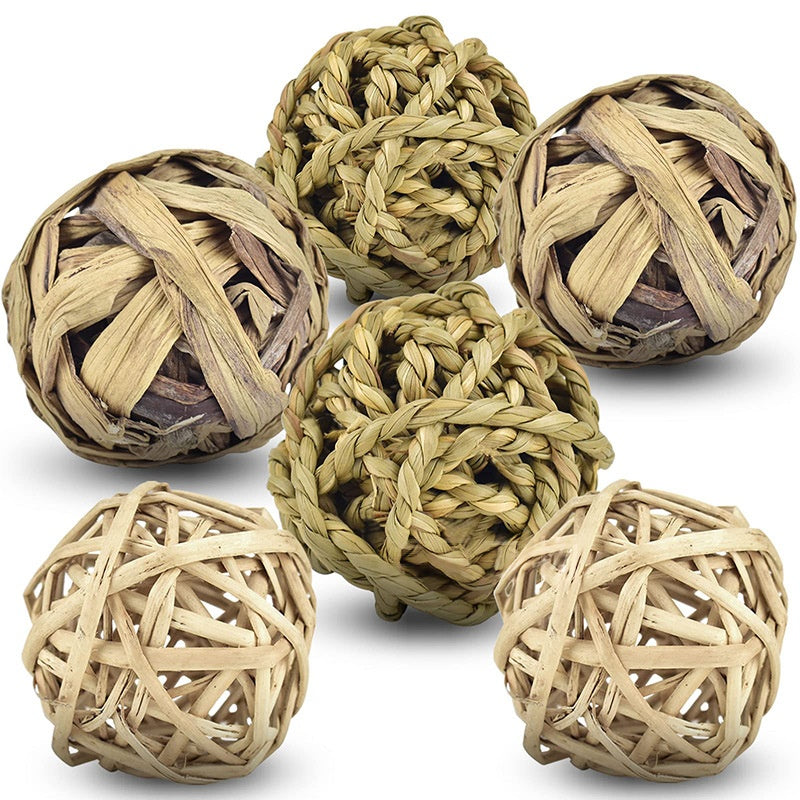 Natural Hand-woven Ball Rattan Ball Set