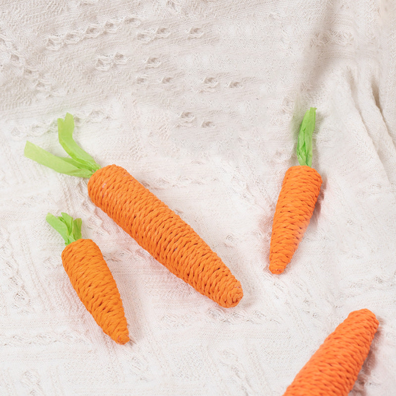 Cat Toys Carrot Bites Paper Toys Ringing Stones Cat Sticks Self Hi Tooth Grinding Sticks Interactive Pet Products