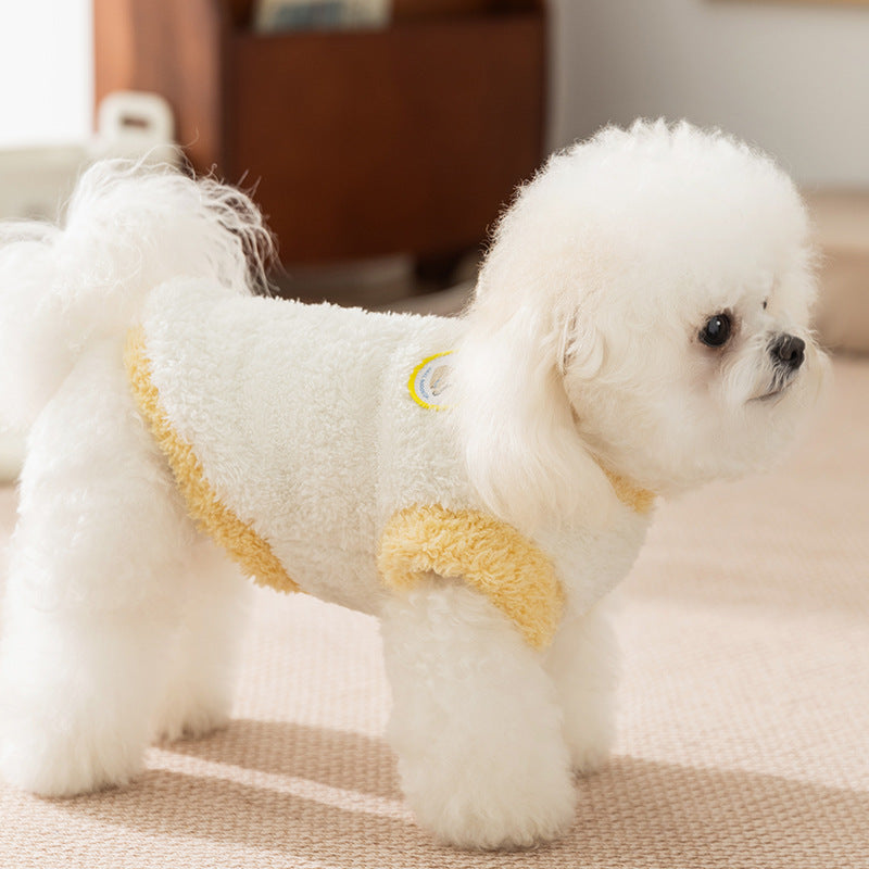Autumn And Winter Warm Pet Two-legged Fleece Coat, Small And Medium-sized Dog Teddy And Bichon Frise Thin German Cat And Dog Clothes