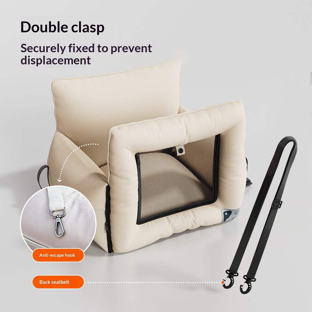 Pet Car Kennel Detachable And Washable Car Travel Carrier Seat-Mounted Accessory