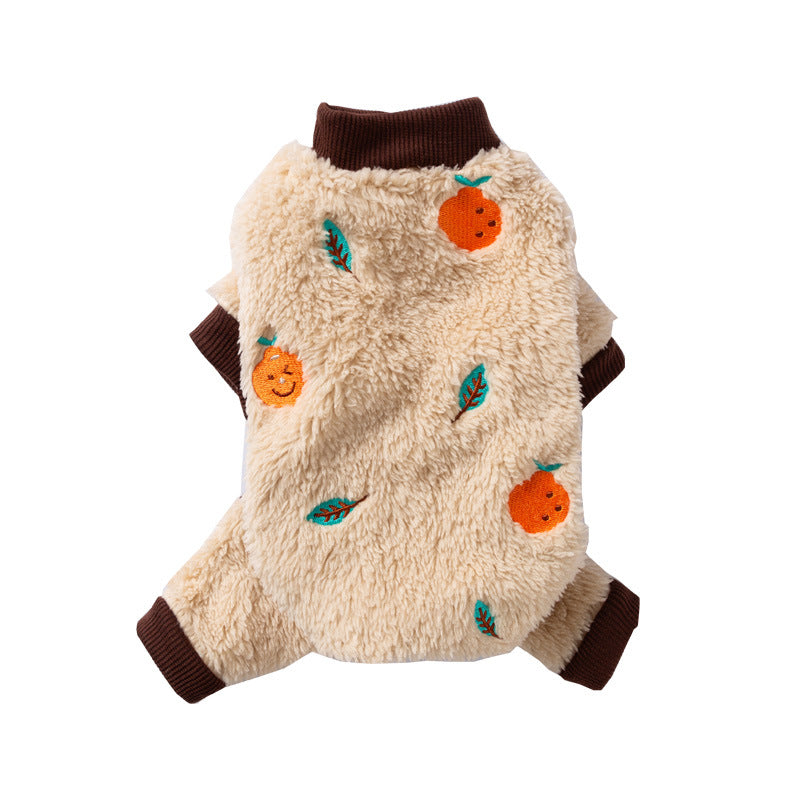 Wholesale Of Dog Clothes, Autumn And Winter Warm Four-legged Clothes, Small And Medium-sized Dog Teddy Bichon Frise Fleece Clothes, And Cat Pet
