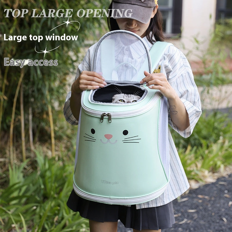 Foldable Double-shoulder Pet Portable Large Capacity Cat And Dog Bag