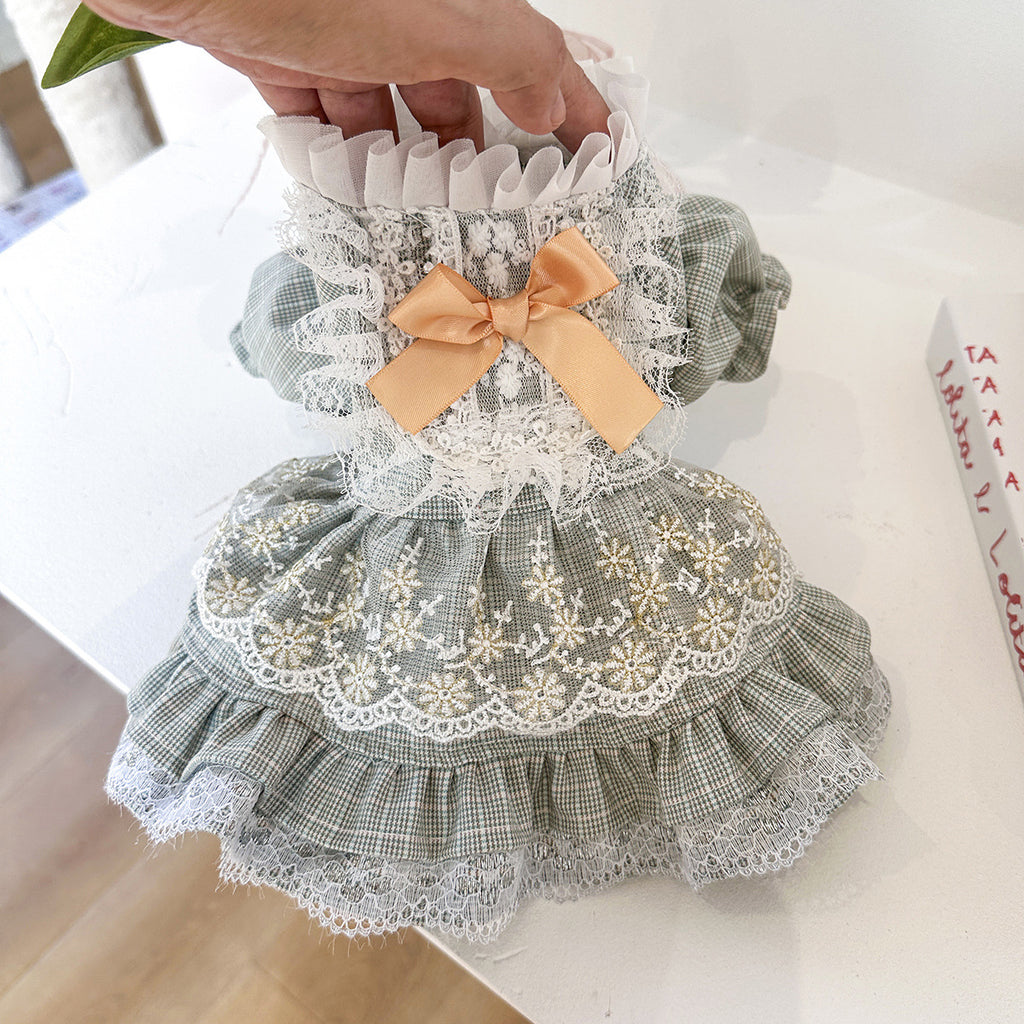 Court-style Cute Small Dog Lace Skirt