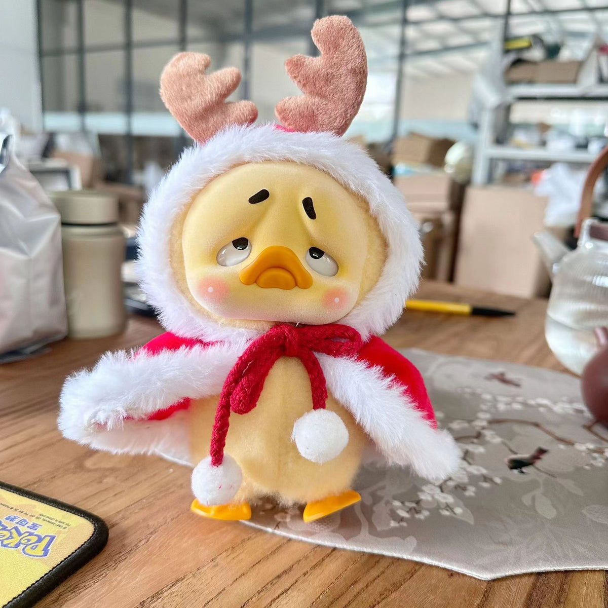 Annoying Duck Doll Clothes Antlers Cloak