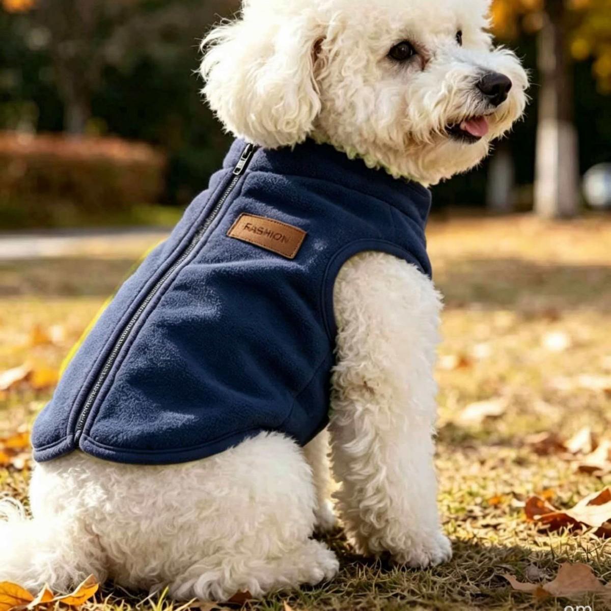 Dog Suede-lined Warm Sleeveless Vest